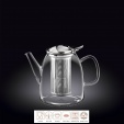 Чайник заварочный 600 мл термостекло, с откидной крышкой и колбой из нержавейки, Thermo Glass Wilmax