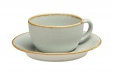 Блюдце 16 см для чайной чашки фарфор цвет серый, Seasons Porland