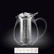 Чайник заварочный 1300 мл термостекло с откидной крышкой и колбой из нержавейки, Thermo Glass Wilmax