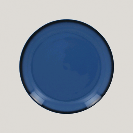 Тарелка Круглая D=24 См., Плоская, Фарфор,Цвет Синий, Lea