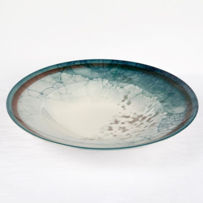 Тарелка для пасты или супа глубокая D 26 см 400 мл, фарфор цвет лазурь, Lagoon Gural Porselen