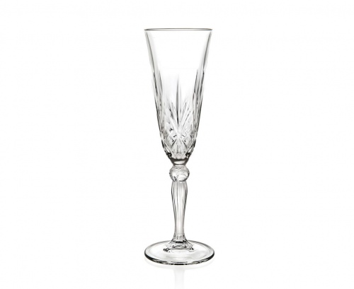 Бокал флюте для шампанского RCR Style Melodia 140 мл, хрустальное стекло Италия