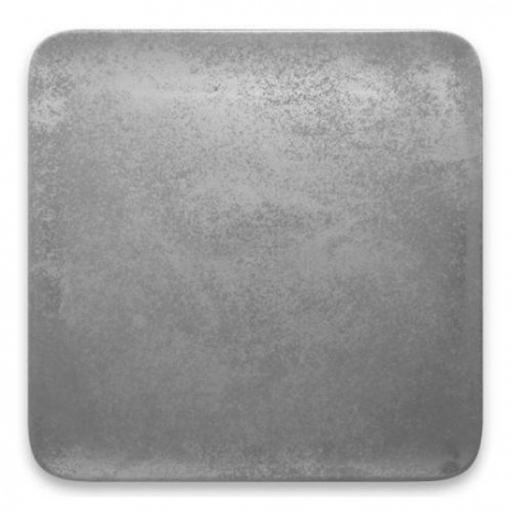 Тарелка квадратная плоская 27 см, фарфор цвет серый, Shale Rak Porcelain