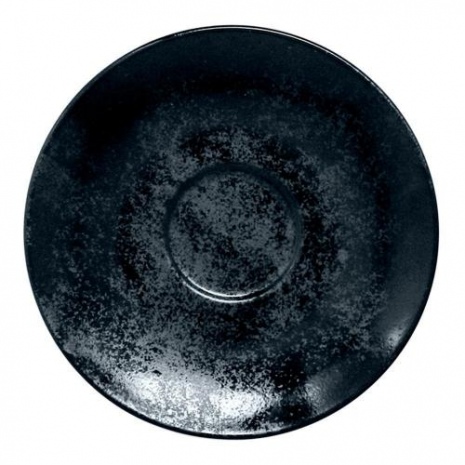 Блюдце круглое D=13 см для кофейной чашки, Фарфор цвет чёрный, Karbon, Rak Porcelain