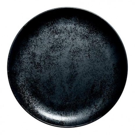 Тарелка круглая D=31 см плоская, Фарфор цвет чёрный, Karbon, Rak Porcelain