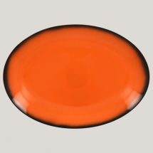 Блюдо овальное 26х19 см, Фарфор цвет оранжевый, Lea Rak Porcelain