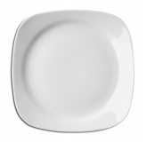 Тарелка квадратная 24 см плоская, Фарфор Ska, Rak Porcelain