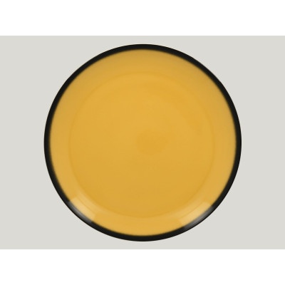 *Тарелка D 21 см плоская, Фарфор цвет жёлтый, Lea Rak Porcelain