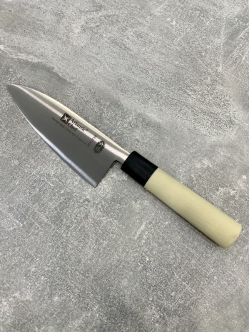 Нож кухонный Deba длина 15 см, лезвие нержавеющая сталь, ручка пластик, цвет бежевый, Atlantic Chef