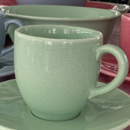 Чашка кофейная 90 мл, Фарфор цвет Мятный, Vintage Rak Porcelain, ОАЭ