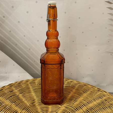 Бутыль для напитков с крышкой H 32.5 см 0.7 5 л цвет оранжевый, стекло Sabor, Испания