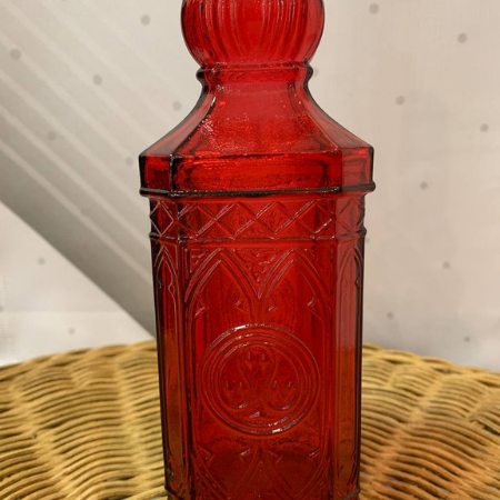 Бутыль для напитков с крышкой H 32.5 см 0.75 л. цвет красный, стекло Sabor, Испания