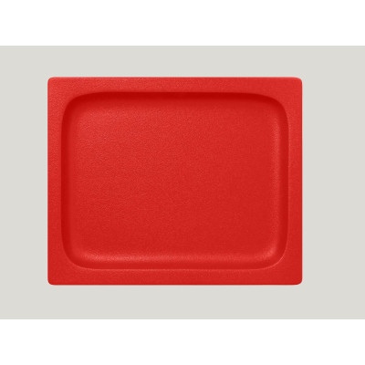 Гастроёмкость мелкая GN 1/2, 1.3 л 32x26.5 см H 2 см, Фарфор красный NeoFusion Ember, Rak Porcelain