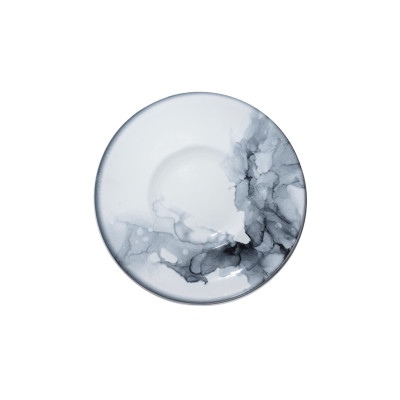 Тарелка круглая глубокая для пасты  D=31 См, Фарфор цвет Мрамор, Marble