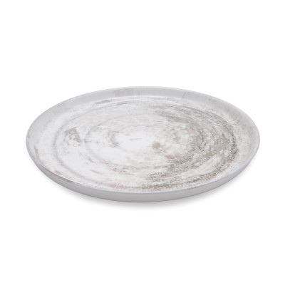 Тарелка круглая борт вертикальный D=27 См, плоская, Фарфор, Onyx