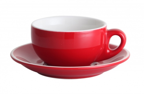 Чайная пара 220 мл Barista (Бариста) красный цвет, фарфор. P.L. Proff Cuisine