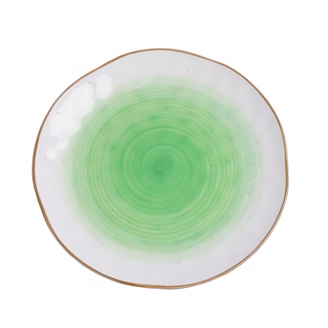 Тарелка плоская d 21 см фарфор зелёный цвет, The Sun P.L. Proff Cuisine