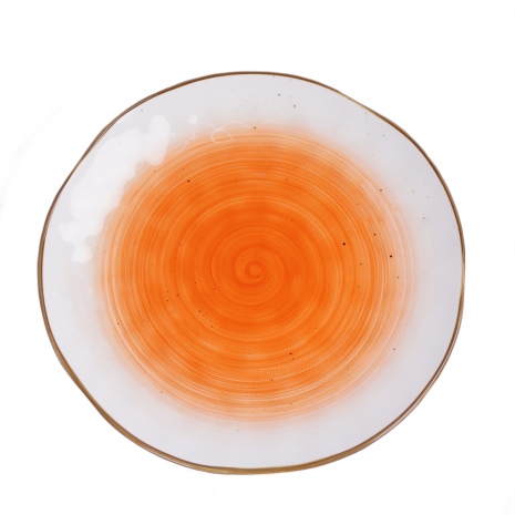 Тарелка плоская d 21 см фарфор оранжевый цвет, The Sun P.L. Proff Cuisine