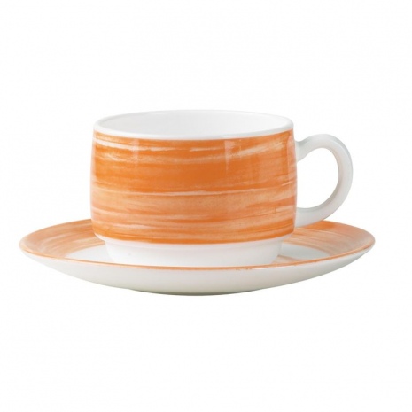 Чашка чайная 190 мл оранжевая, Браш Arcoroc