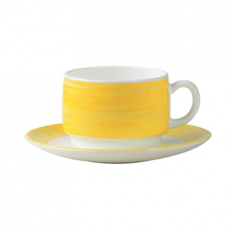 Чашка чайная 190 мл жёлтая, Браш Arcoroc