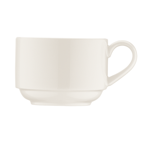 Чашка чайная штабелируемая 210 мл, блюдце арт. GRM04CT и арт. BNC01CT, Банкет Белый, Bonna