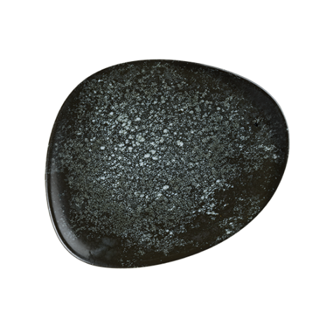 Тарелка d 33 см Чёрный Космос форма Ваго, Black Bonna