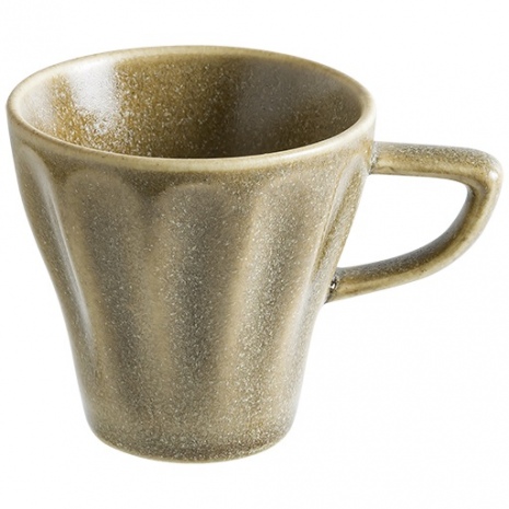 Чашка кофейная 70 мл d 6.5 см h 6 см Мокрый песок, форма Ро, блюдце арт. TRARAW01ESP-T, Bonna