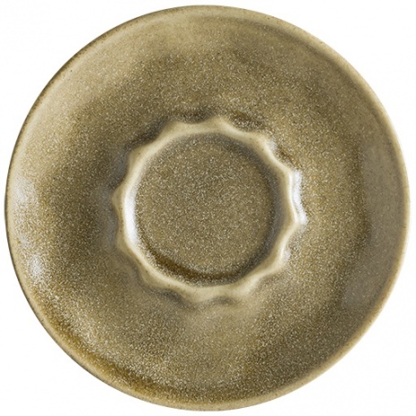 Блюдце d 12 см Мокрый песок для кофейной чашки арт. TRARAW01ESP-F, форма Ро, Bonna