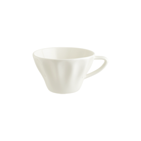 Чашка чайная 235 мл d 11.1 см h 7 см белая,  форма Ро, блюдце арт. RAW02KT, Bonna