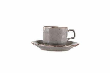 Чашка 177 мл чайная штабелтруемая цвет тёмно серый, Seasons Porland