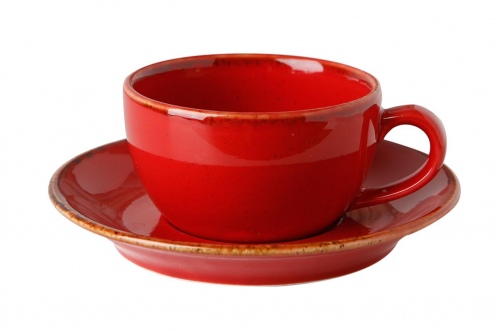 Блюдце для чайной чашки d 16 см цвет красный, Seasons Porland