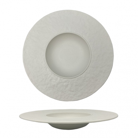 Тарелка матовая белая для пасты фарфор Паназия 400 мл d 28 см h 5 см, P.L. Proff Cuisine