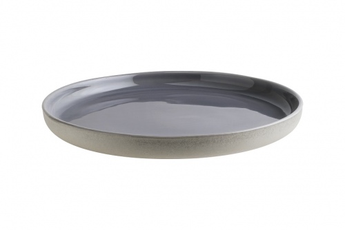 Тарелка d 25 см Серый, форма Граунд Bonna