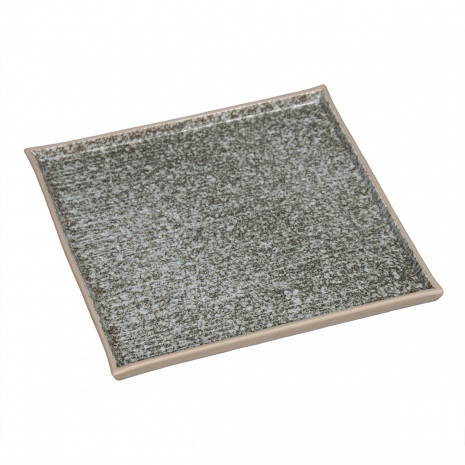 Тарелка квадратная Glossy Stone Untouched Taiga с покрытием 20*20 см, P.L. Proff Cuisine