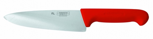 Шеф-нож PRO-Line 25 см, красная пластиковая ручка P.L. Proff Cuisine