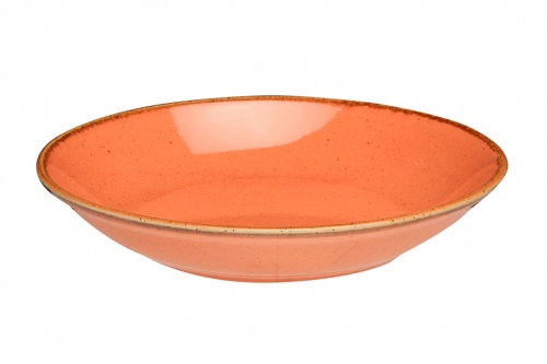 Тарелка  d-210 мм глубокая 400 мл цвет оранжевый, Seasons, Porland