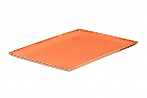Блюдо прямоугольное 270х210 мм цвет оранжевый, Seasons, Porland