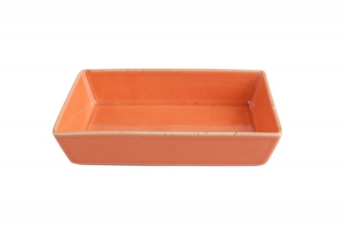 Салатник прямоугольный 13х8.5 см h 3 cм 200 мл цвет оранжевый, Seasons Porland