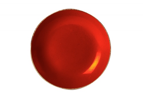 Тарелка  d-210 мм глубокая 400 мл, цвет красный, Seasons, Porland