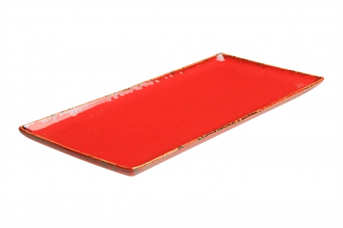 Блюдо прямоугольное 35х16 см цвет красный, Seasons Porland