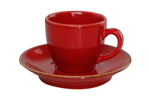 Чашка v-80 мл. кофейная, цвет красный, Seasons, Porland