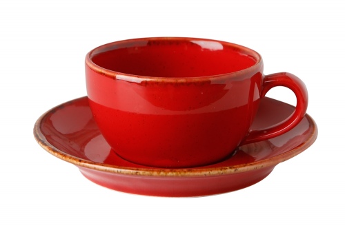 Чашка v-230 мл. чайная, цвет красный, Seasons, Porland