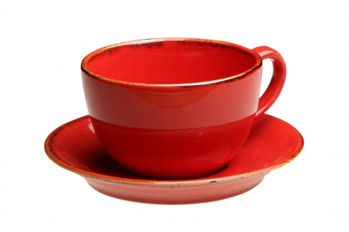 Чашка v-230 мл. чайная, цвет красный, Seasons, Porland