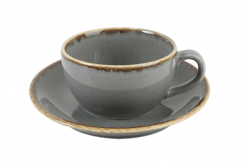 Блюдце для чайной чашки d 16 см цвет тёмно серый, Seasons Porland