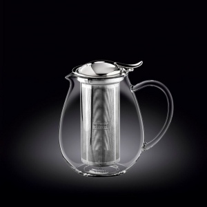 Чайник заварочный 850 мл термостекло с откидной крышкой и колбой из нержавейки, Thermo Glass Wilmax