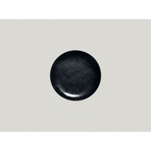 Тарелка круглая D 21 см плоская, Фарфор цвет чёрный Karbon, Rak Porcelain