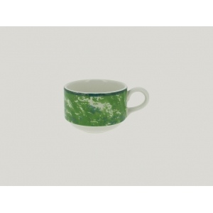 *Чашка 230 мл чайная штабелируемая цвет зелёный Peppery, Rak Porcelain, ОАЭ