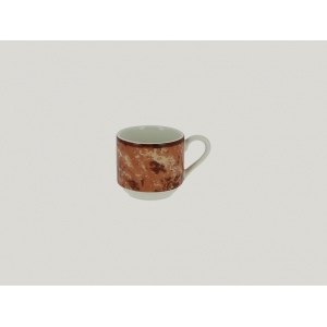 *Чашка 90 мл кофейная штабелируемая цвет коричневый Peppery, Rak Porcelain, ОАЭ