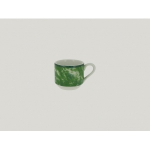 *Чашка 90 мл кофейная штабелируемая цвет зелёный Peppery, Rak Porcelain, ОАЭ 