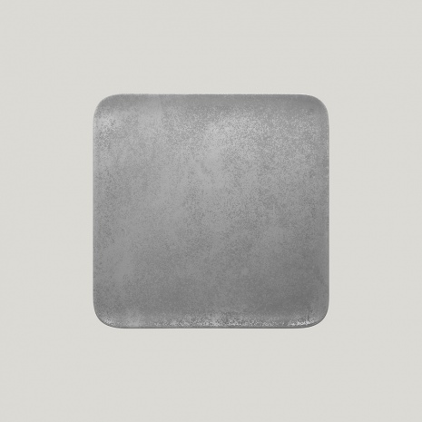 Тарелка квадратная плоская 11 см, фарфор цвет серый, Shale Rak Porcelain